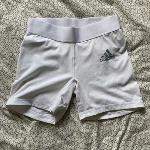 White biker shorts